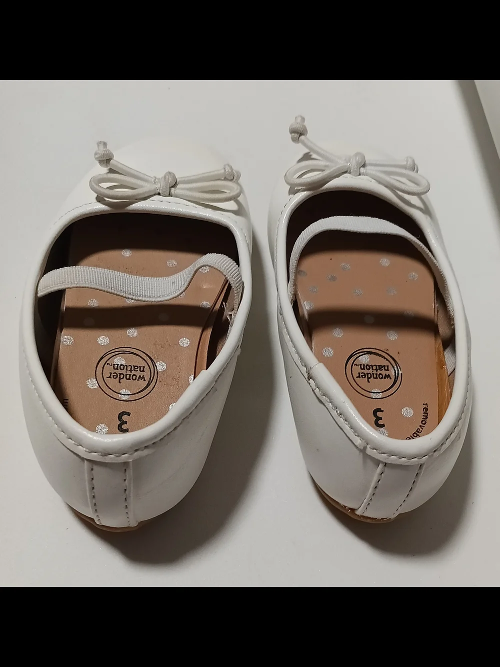 wonder nation White Girls' Bow Ballet Flats